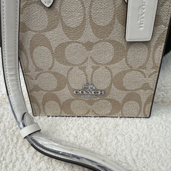 Coach Mini Tote in Signature Canvas w/ Magnetic Snap Closure & Detachable Strap - Picture 2 of 6